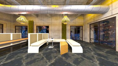 Ofis alanının 3B görüntülemesi