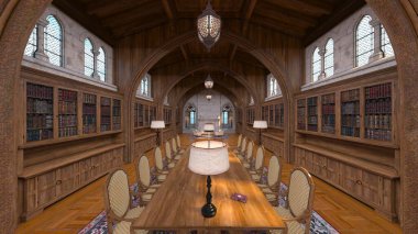 Yemek odasının 3 boyutlu görüntüsü