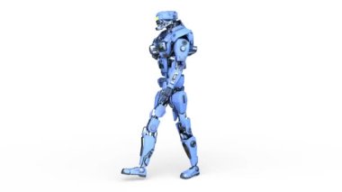 Yürüyen bir robotun 3 boyutlu canlandırması