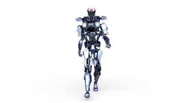 Yürüyen bir robotun 3 boyutlu canlandırması