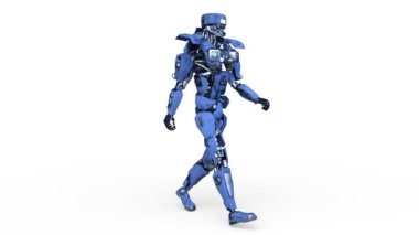 Yürüyen bir robotun 3 boyutlu canlandırması