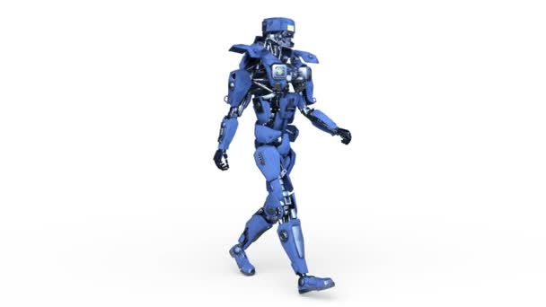 Rendering Walking Robot — Stock Video