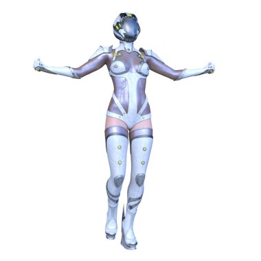 Bir siber kadının 3 boyutlu canlandırması