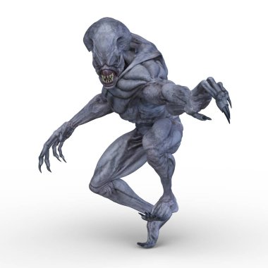 bir uzaylı 3D render