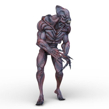 bir uzaylı 3D render