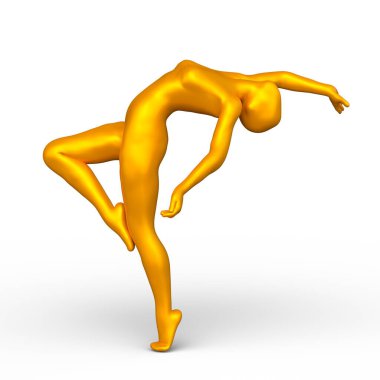 Poz veren bir kadının 3B görüntüsü