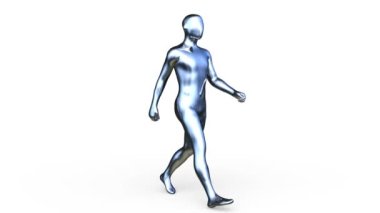 Yürüyen bir adamın 3B görüntüsü