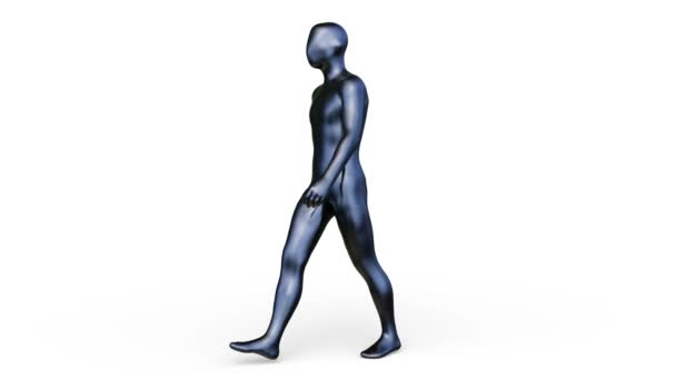 Representación Una Imagen Hombre Caminante — Vídeo de stock