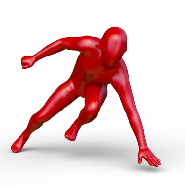 Poz veren bir adamın 3B görüntüsü