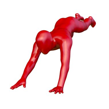 Poz veren bir adamın 3B görüntüsü