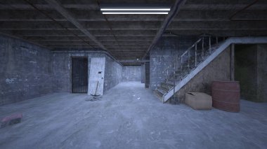 Terk edilmiş deponun 3D görüntüsü