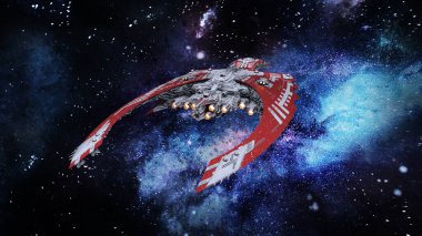 Bir uzay gemisinin 3d görüntülemesi