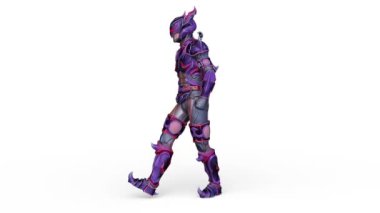 Yürüyen bir siber adamın 3 boyutlu canlandırması