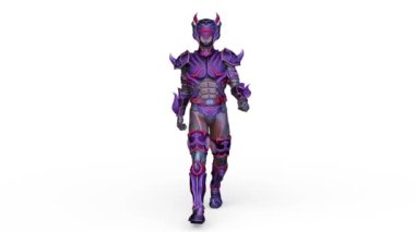 Yürüyen bir siber adamın 3 boyutlu canlandırması