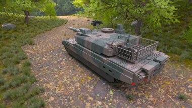 Bir tankın 3B görüntülemesi