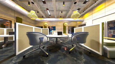 Ofis alanının 3B görüntülemesi