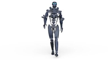 Yürüyen bir robotun 3 boyutlu canlandırması