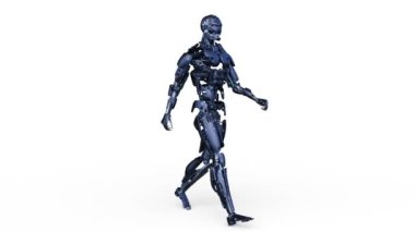 Yürüyen bir robotun 3 boyutlu canlandırması