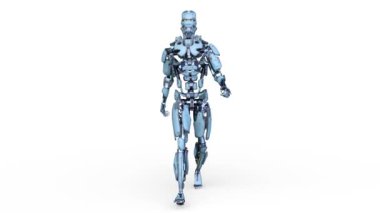 Yürüyen bir robotun 3 boyutlu canlandırması