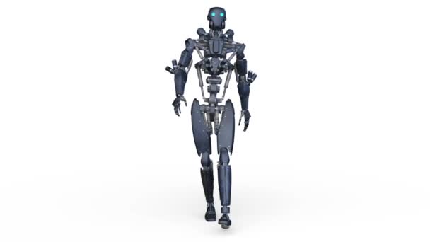 Renderowanie Chodzącego Robota — Wideo stockowe