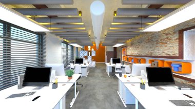 Ofis alanının 3B görüntülemesi