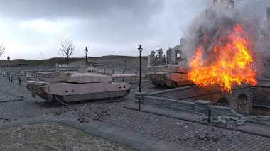 Bir tankın 3B görüntülemesi