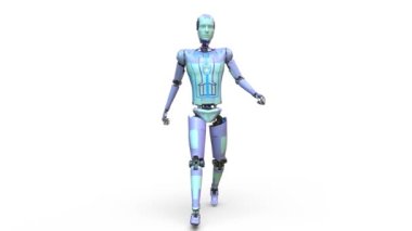 Yürüyen bir robotun 3 boyutlu canlandırması