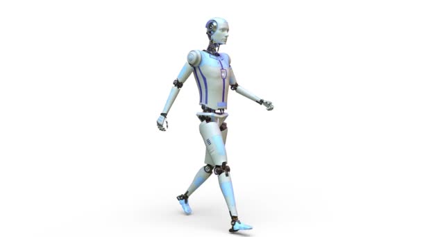 Renderowanie Chodzącego Robota — Wideo stockowe