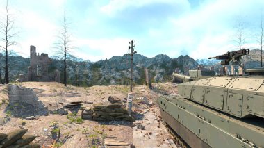 Bir tankın 3B görüntülemesi