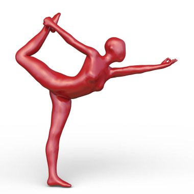 Poz veren bir kadının 3B görüntüsü