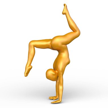 Poz veren bir kadının 3B görüntüsü