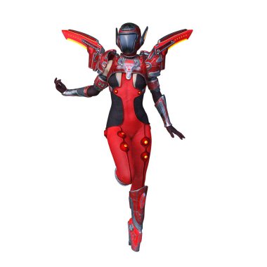 Bir siber kadının 3 boyutlu canlandırması