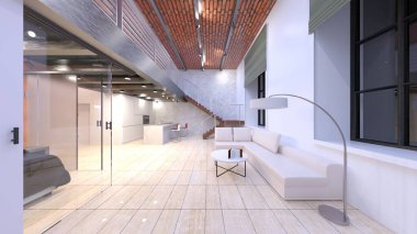 Gece görüşlü özel odanın 3D görüntüsü