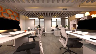 Ofis alanının 3B görüntülemesi