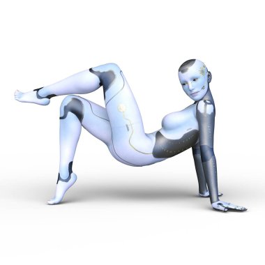 Dişi bir sayborgun 3D canlandırması