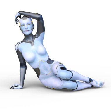 Dişi bir sayborgun 3D canlandırması