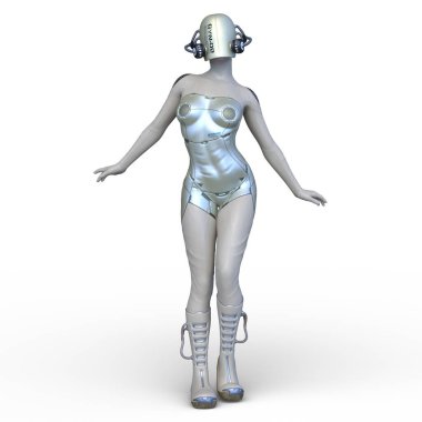 Bir siber kadının 3 boyutlu canlandırması