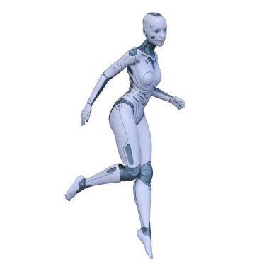 Dişi bir sayborgun 3D canlandırması