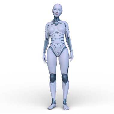 Dişi bir sayborgun 3D canlandırması