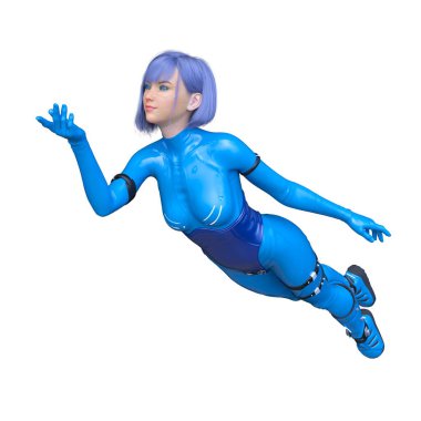 Bir siber kadının 3 boyutlu canlandırması