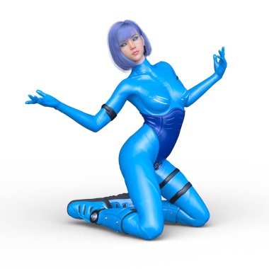 Bir siber kadının 3 boyutlu canlandırması