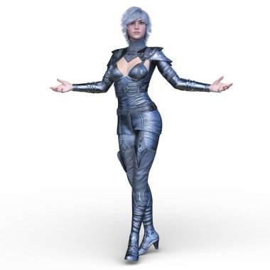 Bir siber kadının 3 boyutlu canlandırması