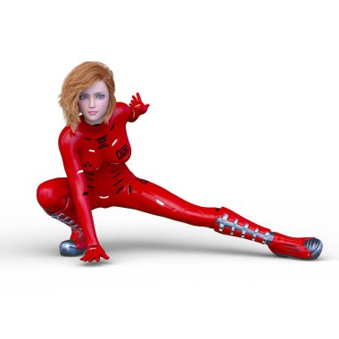 Bir siber kadının 3 boyutlu canlandırması