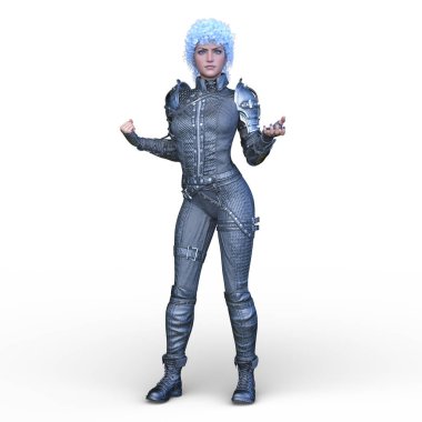 Bir siber kadının 3 boyutlu canlandırması