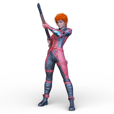 Bir siber kadının 3 boyutlu canlandırması