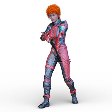 Bir siber kadının 3 boyutlu canlandırması