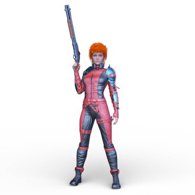 Bir siber kadının 3 boyutlu canlandırması