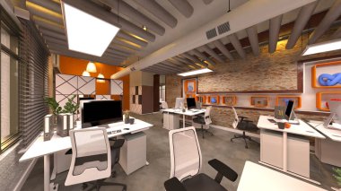 Ofis alanının 3B görüntülemesi