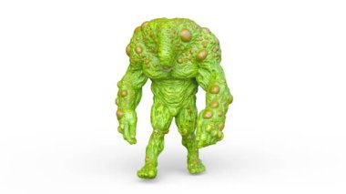 Yürüyen bir canavarın 3 boyutlu görüntüsü