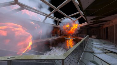 Terk edilmiş atriyum karenin 3B görüntülemesi